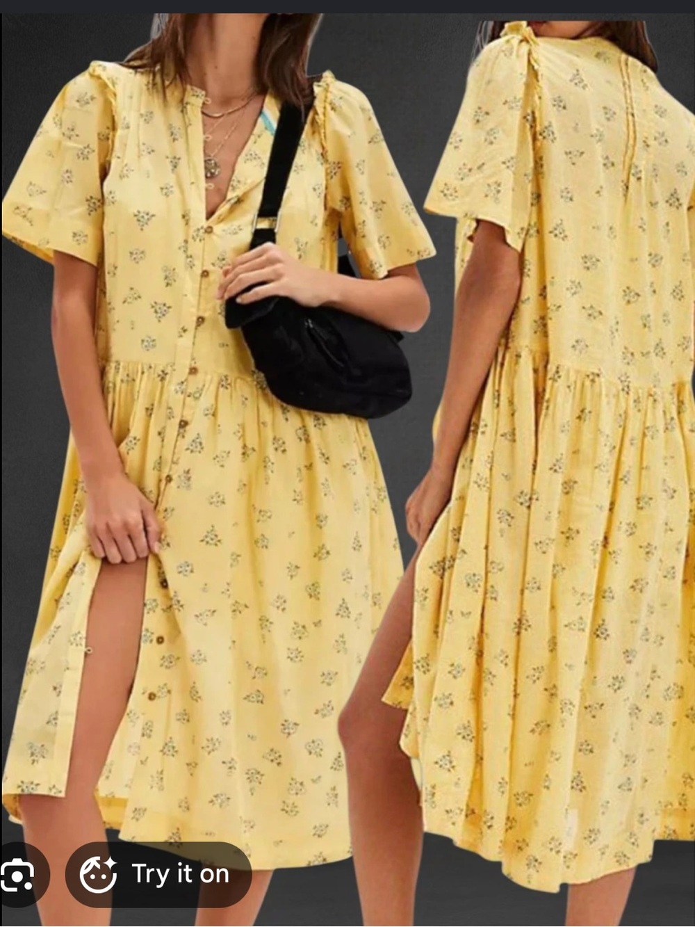 Free People Bella Mae Midi Dress, Size XS